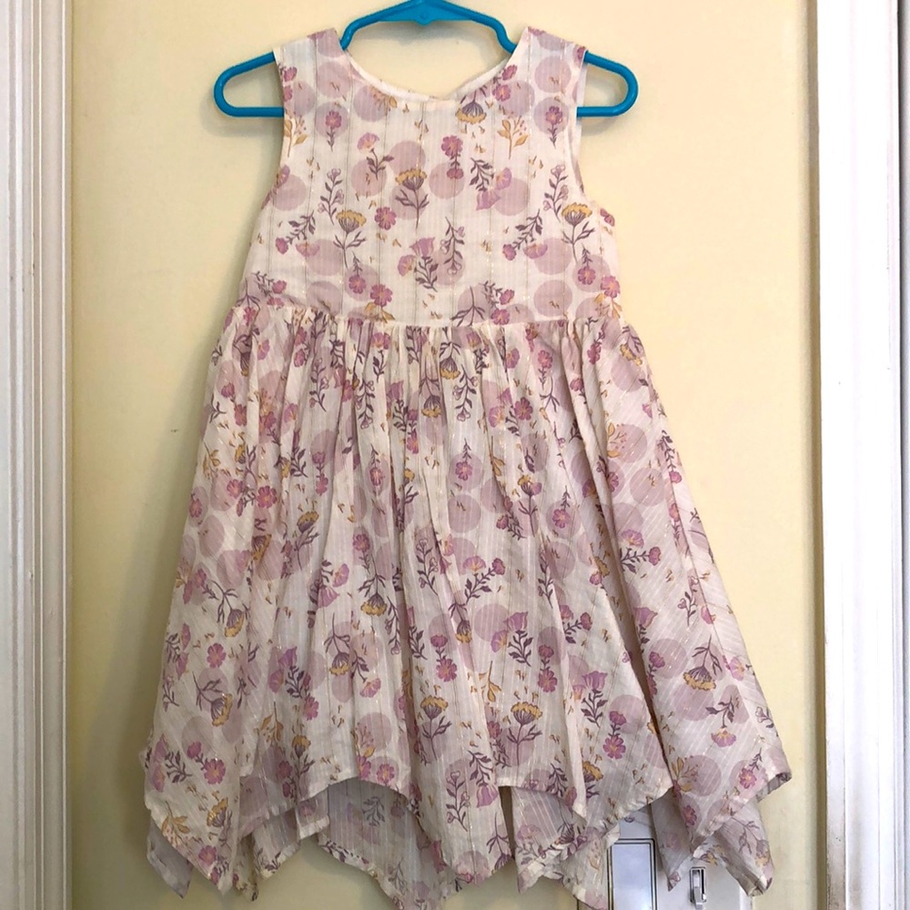Toddler Girls White/Pink Floral Dress